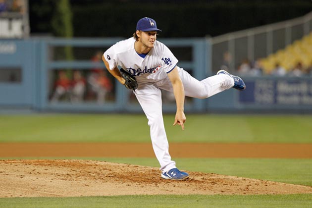 Los Angeles Dodgers starting pitcher Clayton Kershaw