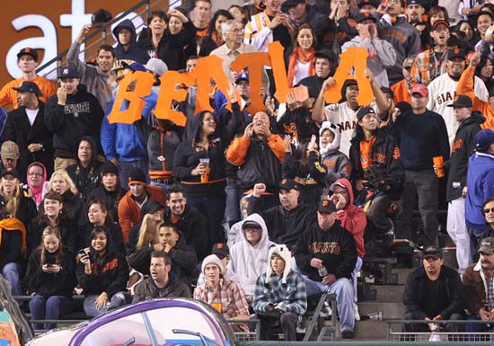 San Francisco Giants fans show their pride