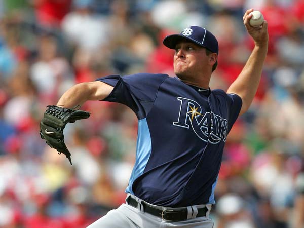 Jake McGee of the Rays delivers a pitch.