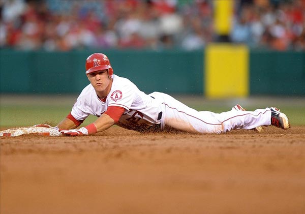 Los Angeles Angels left fielder Mike Trout