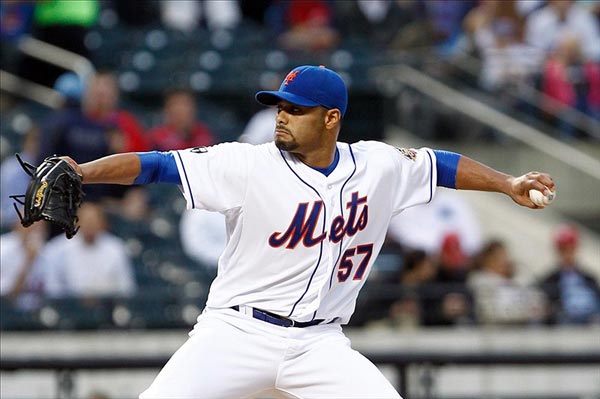 New York Mets starting pitcher Johan Santana